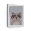 Smile Art Design Cute Raccoon Blue Background CANVAS PRINT Kids Room Decor Wall Art Baby Room Decor Kids Room Decor Nursery Decor Ready to Hang Made in the USA 22x15 view 1