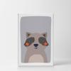 Smile Art Design Cute Raccoon Blue Background CANVAS PRINT Kids Room Decor Wall Art Baby Room Decor Kids Room Decor Nursery Decor Ready to Hang Made in the USA 22x15 view 2