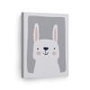 Smile Art Design Cute Rabbit Blue Background CANVAS PRINT Kids Room Decor Wall Art Baby Room Decor Kids Room Decor Nursery Decor Ready to Hang Made in the USA 17x11 view 1