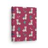 Smile Art Design Cute Alpaca and Cactus Illustration Pink Background CANVAS PRINT Kids Room Decor Wall Art Baby Room Decor Kids Room Decor Nursery Decor Ready to Hang Made in the USA 28x19 view 1