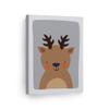 Smile Art Design Cute Deer Blue Background CANVAS PRINT Kids Room Decor Wall Art Baby Room Decor Kids Room Decor Nursery Decor Ready to Hang Made in the USA 28x19 view 1