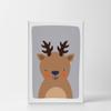 Smile Art Design Cute Deer Blue Background CANVAS PRINT Kids Room Decor Wall Art Baby Room Decor Kids Room Decor Nursery Decor Ready to Hang Made in the USA 28x19 view 2