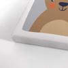 Smile Art Design Cute Deer Blue Background CANVAS PRINT Kids Room Decor Wall Art Baby Room Decor Kids Room Decor Nursery Decor Ready to Hang Made in the USA 28x19 view 3