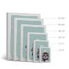 Smile Art Design Cute Raccoon Winter Theme Turquoise Background CANVAS PRINT Kids Room Decor Wall Art Baby Room Decor Kids Room Decor Nursery Decor Ready to Hang Made in the USA 28x19 view 4