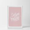 Smile Art Design Believe in Yourself Lettering Pink Background CANVAS PRINT Kids Room Decor Wall Art Baby Room Decor Kids Room Decor Nursery Decor Ready to Hang Made in the USA 40x30 view 2