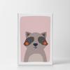 Smile Art Design Cute Raccoon Pink Background CANVAS PRINT Kids Room Decor Wall Art Baby Room Decor Kids Room Decor Nursery Decor Ready to Hang Made in the USA 17x11 view 2