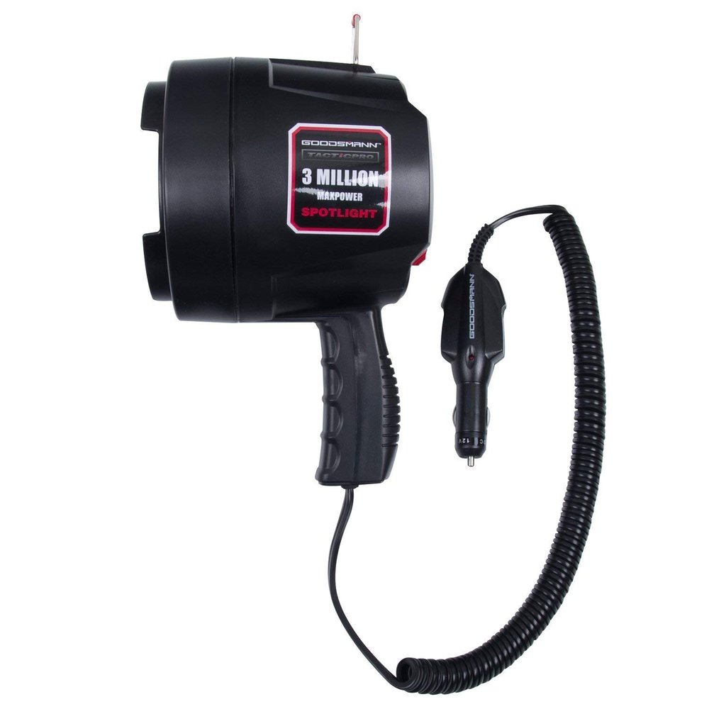 GOODSMANN Tacticpro Powerful 1200 Lumen Bright Portable High Intensity Halogen Flood/Spotlight Offroad Automotive/Garage/Emergency/Boating/Fishing/Hunting/Camping/Hiking/Patrolling