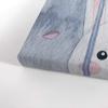 Smile Art Design Cute Rabbit Umbrella Painting Gray Background Autumn Theme CANVAS PRINT Kids Room Decor Wall Art Baby Room Decor Kids Room Decor Nursery Decor Ready to Hang Made in the USA 28x19 view 3