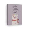 Smile Art Design Smile More Worry Less Cute Alpaca Purple Background CANVAS PRINT Kids Room Decor Wall Art Baby Room Decor Kids Room Decor Nursery Decor Ready to Hang Made in the USA 12x8 view 1