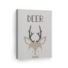 Smile Art Design Pretty Deer Painting and Lettering Cream Background CANVAS PRINT Kids Room Decor Wall Art Baby Room Decor Kids Room Decor Nursery Decor Ready to Hang Made in the USA 28x19 view 1