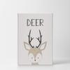 Smile Art Design Pretty Deer Painting and Lettering Cream Background CANVAS PRINT Kids Room Decor Wall Art Baby Room Decor Kids Room Decor Nursery Decor Ready to Hang Made in the USA 28x19 view 2