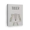 Smile Art Design Pretty Tiger Painting and Lettering Cream Background CANVAS PRINT Kids Room Decor Wall Art Baby Room Decor Kids Room Decor Nursery Decor Ready to Hang Made in the USA 28x19 view 1