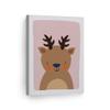 Smile Art Design Cute Deer Pink Background CANVAS PRINT Kids Room Decor Wall Art Baby Room Decor Kids Room Decor Nursery Decor Ready to Hang Made in the USA 22x15 view 1