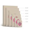 Smile Art Design Lovely Pink Monster Cream Background CANVAS PRINT Kids Room Decor Wall Art Baby Room Decor Kids Room Decor Nursery Decor Ready to Hang Made in the USA 17x11 view 4