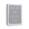 Smile Art Design Dream Big Little One Lettering Blue Background CANVAS PRINT Kids Room Decor Wall Art Baby Room Decor Kids Room Decor Nursery Decor Ready to Hang Made in the USA 17x11 view 1