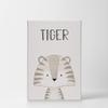 Smile Art Design Pretty Tiger Painting and Lettering Cream Background CANVAS PRINT Kids Room Decor Wall Art Baby Room Decor Kids Room Decor Nursery Decor Ready to Hang Made in the USA 40x30 view 2