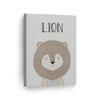 Smile Art Design Pretty Lion Painting and Lettering Cream Background CANVAS PRINT Kids Room Decor Wall Art Baby Room Decor Kids Room Decor Nursery Decor Ready to Hang Made in the USA 28x19 view 1