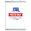 Poster Snap Set for 18" Poster Width 1.02" Silver Anodized Aliminum view 1