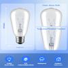 SUNSGNE 10-Pack Edison Light Bulbs, 7-watt E17 Screw Base ST40 Replacement Clear Glass Incandescent Light Bulbs for Outdoor Patio Edison Bulb String Lights, Warm White view 2
