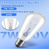 SUNSGNE 10-Pack Edison Light Bulbs, 7-watt E17 Screw Base ST40 Replacement Clear Glass Incandescent Light Bulbs for Outdoor Patio Edison Bulb String Lights, Warm White view 4