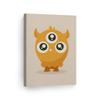 Smile Art Design Lovely Orange Monster Cream Background CANVAS PRINT Kids Room Decor Wall Art Baby Room Decor Kids Room Decor Nursery Decor Ready to Hang Made in the USA 40x30 view 1