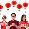 Coopay 20 Pieces Red Chinese Lanterns Decorations for Chinese New Year, Spring Festival, Lantern Festival Celebration Supplies Or Dcor (10 Inches) view 3