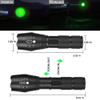 GaiGaiMall 2 Pack Tactical Green Light Flashlight Single Modes Zoomable LED Hunting Light for Night Vision view 3