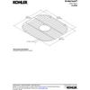 Kohler 6390-ST Sink Rack, 13-1/2-Inch X 14-7/8-Inch for K-3356 Undertone and K-3356-Hcf Undertone Preserve Sinks, Stainless Steel view 2