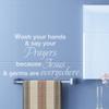 Wash Your Hands & Say Your Prayers Wall Decal-Vinyl Religious Art view 2