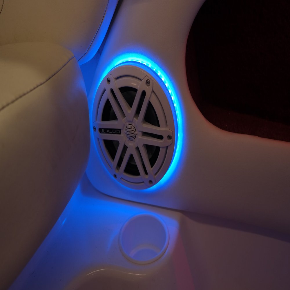 BLAST LED - 2pc Aftermarket Replacement LED Speaker Rings Replacement for JL MX650 M3 M6-650X (Blue)