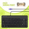 Perixx PERIBOARD-409P Wired PS2 Mini Keyboard, Black, US English Layout view 3