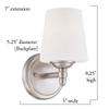 Designers Fountain 15006-1B-35 Darcy Wall Sconce, Brushed Nickel view 4