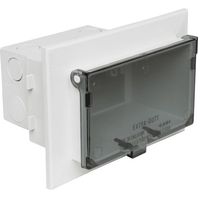 Arlington DBHB1C Textured UV Rated Plastic 1-Gang Recessed Non-Metallic Low Profile Box 7.186 Inch x 4.934 Inch x 5.16 Inch 22 Cubic-Inch In-Box
