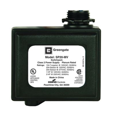 Cooper Controls SP20-MV Switchpack, 120/277, 20A