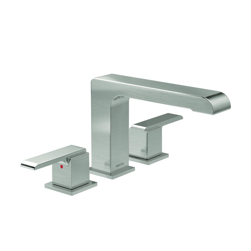 Delta Faucet Ara Roman Tub Trim - Deck Mount Tub Faucet - Bath Trim Kit with Rigid Spout - 2-Handle Bathtub Fixture - Stainless, T2767-SS (Rough Sold Separately)