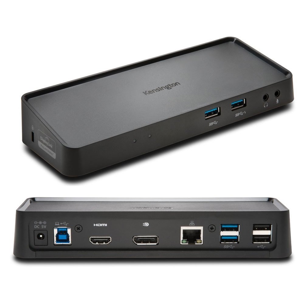 Kensington USB 3.0 Dual Display Docking Station for MacBooks, Windows and Surface (K33997WW)