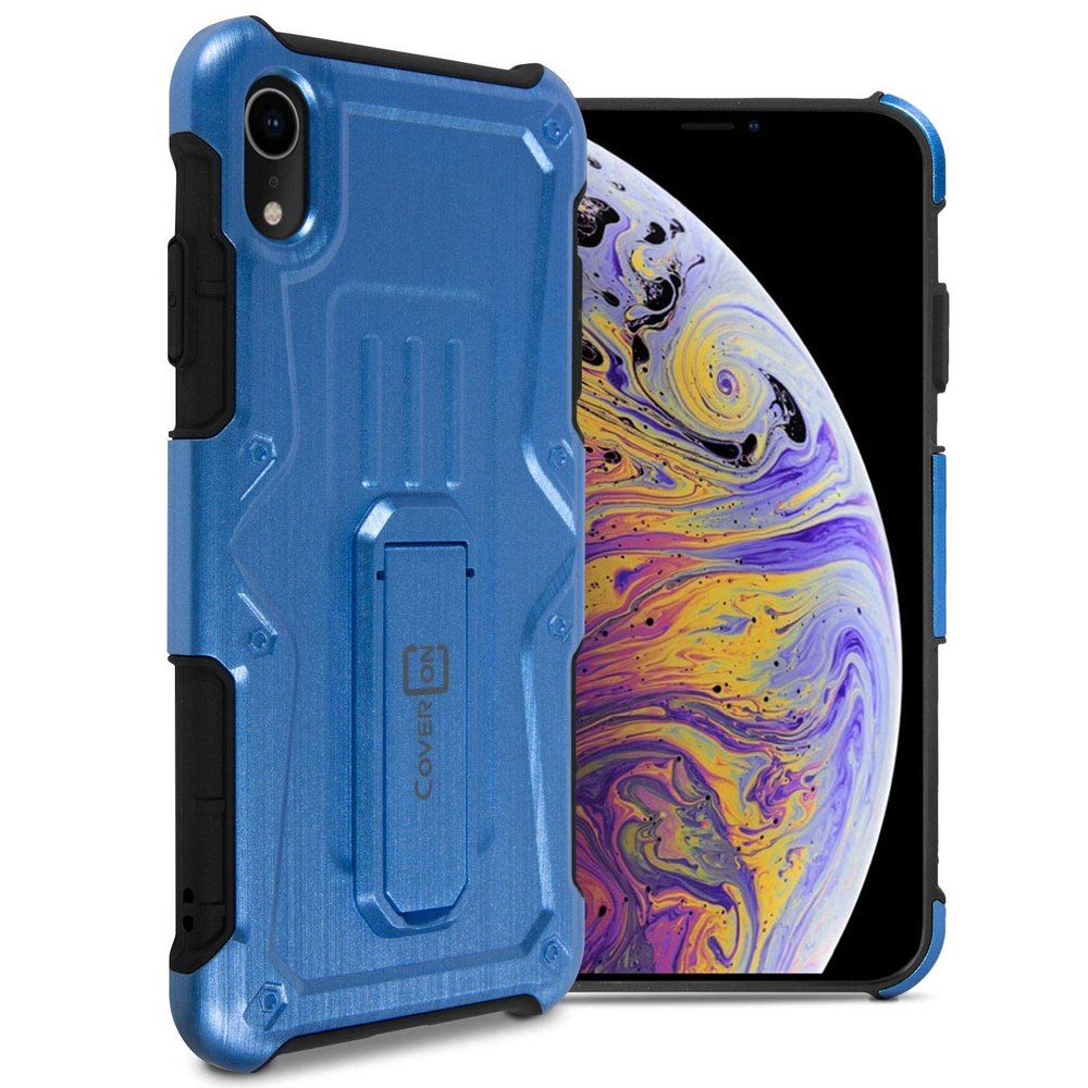CoverON Holster Belt Clip Spectra Series for Apple iPhone XR Case, Blue