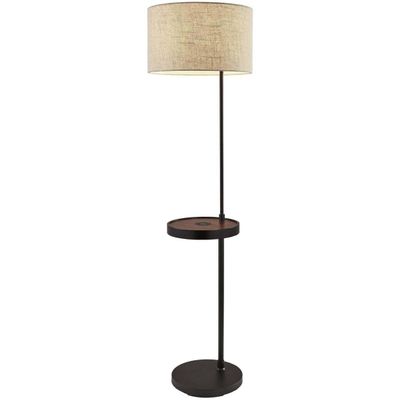 Adesso Oliver Wireless Charging Shelf Floor Lamp