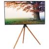 VIVO Artistic Easel 45 to 65 inch LED LCD Screen, Studio TV Display Stand, Adjustable TV Mount with Swivel and Tripod Base, Black Bracket, Dark Walnut Legs, STAND-TV65A view 1