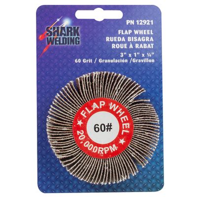 Shark 12921 3-Inch by 1-Inch Aluminum Grinding Flap Wheel, Grit-60