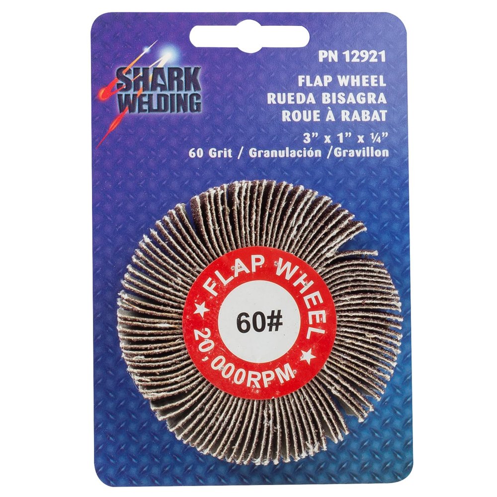 Shark 12921 3-Inch by 1-Inch Aluminum Grinding Flap Wheel, Grit-60