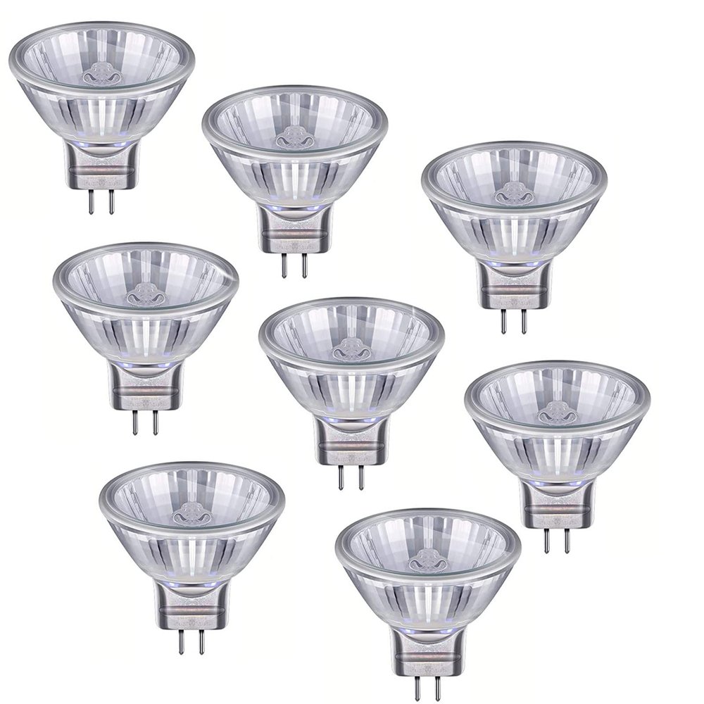 Edearkar Halogen Light Bulbs Halogen Lamp MR16 12 Volt 10Watt Halogen Bulbs for Landscape Light,School,Family,Tunnel Light,Pack of 8