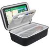 BOVKE Hard GPS Case for 6-7 Inch Garmin DriveSmart 76/65/61, RV 780/dezl OTR700/OTR610, Garmin Catalyst GPS Navigator System, Extra Room for Car Chargers, Friction Mount, USB Cables, Black view 1