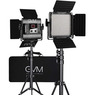 GVM 560 LED Video Light, Dimmable Bi-Color, 2 Packs Photography Lighting with APP Intelligent Control System, Lighting for YouTube, Studio, Outdoor, Video Lighting Kit, 2300K-6800K, CRI 97+