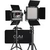 GVM 560 LED Video Light, Dimmable Bi-Color, 2 Packs Photography Lighting with APP Intelligent Control System, Lighting for YouTube, Studio, Outdoor, Video Lighting Kit, 2300K-6800K, CRI 97+ view 1
