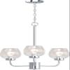Volume Lighting Aria 3-Light Polished Nickel Indoor Hanging Chandelier with Clear Glass Shade 5503-93 view 2