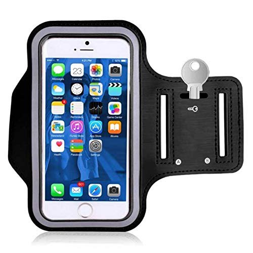 Compatible with Pixel 3 XL - Sports Armband Gym Workout Cover Case Neoprene Water Resistant Touch Screen Reflective [Black] Works with Google Pixel 3 XL (6.3")