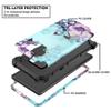 Casetego Compatible with Galaxy Note 9 Case,Floral Three Layer Heavy Duty Sturdy Shockproof Full Body Protective Case for Samsung Galaxy Note 9,Blue Flower view 2