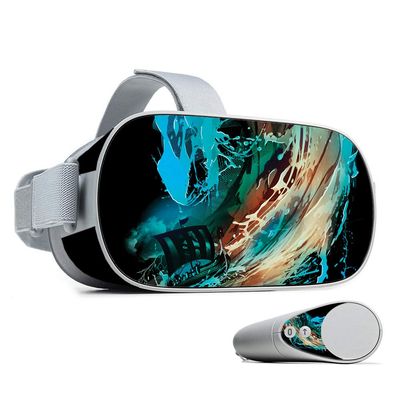 MightySkins Skin Compatible with Oculus Go - Big Wave | Protective, Durable, and Unique Vinyl Decal wrap Cover | Easy to Apply, Remove, and Change Styles | Made in The USA