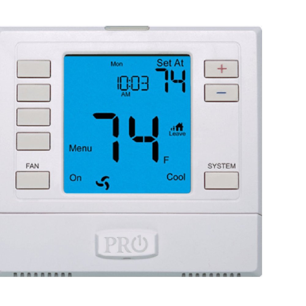 PRO1 IAQ T755S Sensor Compatible Touchscreen 3 Hot/2 Cold 7 Day Thermostat with 6-Inch Screen , White